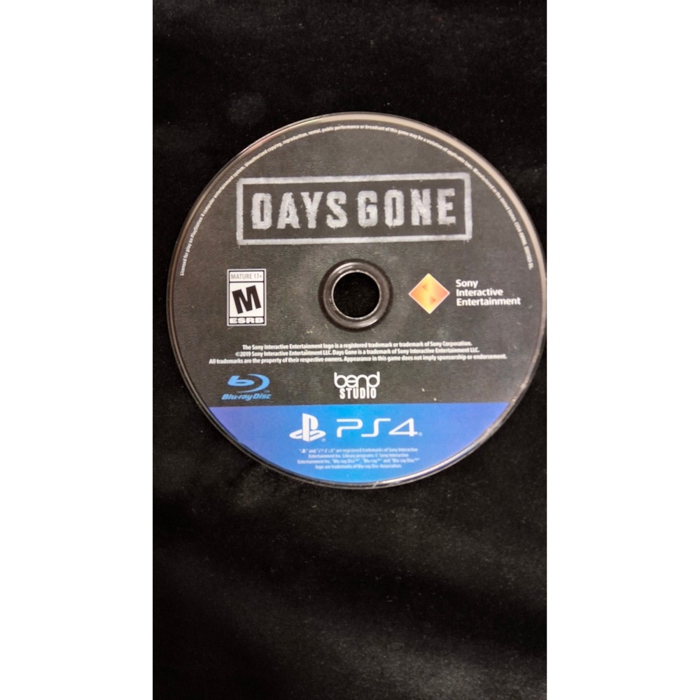 Days Gone Sony PlayStation 4 PS4 Video Game Disc Only Bend Studio ESRB M(Ele B)